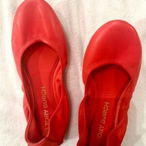 Tory Burch Women's Orange/Red Foldable Flats Sz. 9